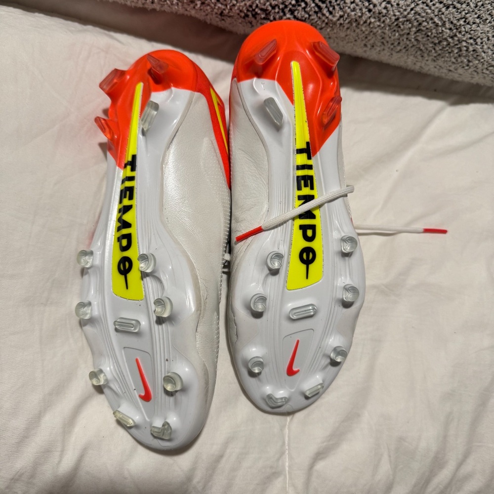 indoor soccer white indoor cleats and the other is a new indoor soccer cleats